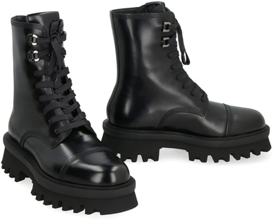 Ferragamo Orlando Leather Boot In Black