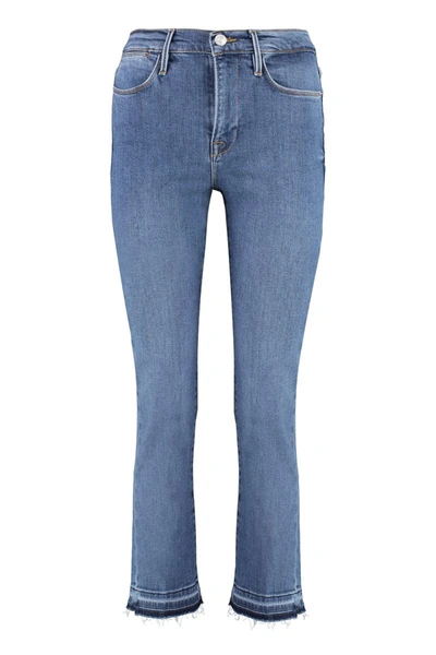 Shop Frame Le High Straight Jeans In Denim