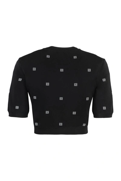 Shop Givenchy Jacquard Knit Top In Black