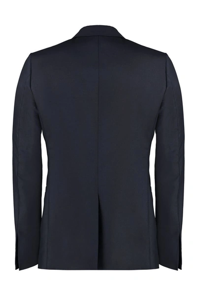 Shop Givenchy Wool Blend Single-breast Jacket In Blue