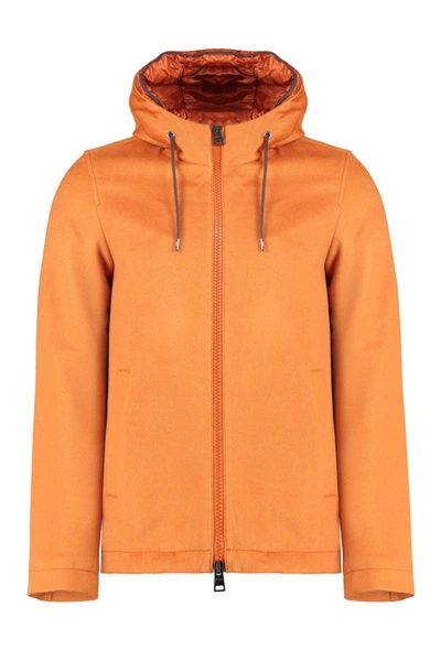 Shop Herno Cashmere Jacket In Orange