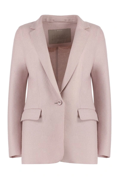 Shop Herno Wool Slim Fit Blazer In Pink