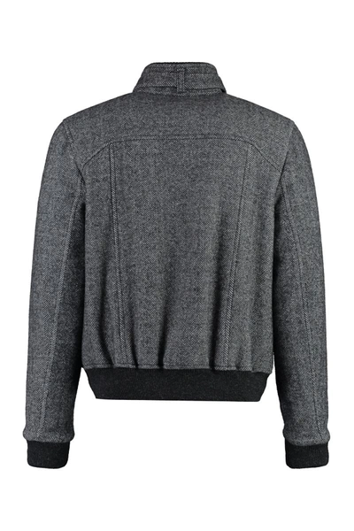 Shop Isabel Marant Peter Wool Bomber Jacket In Grey