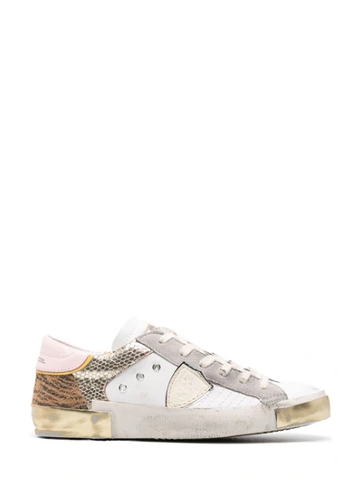 Shop Philippe Model Sneakers In Blanc Or