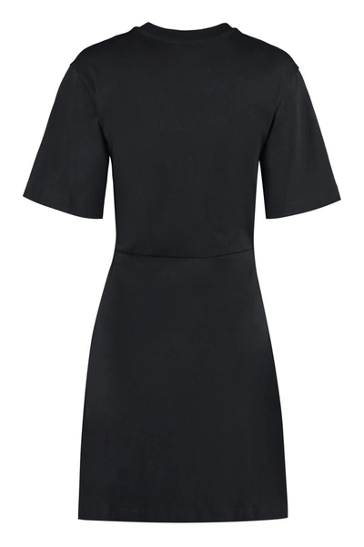 Shop Moschino Cotton Mini-dress In Black
