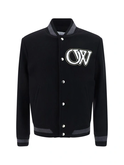Shop Off-white Jackets In Black White