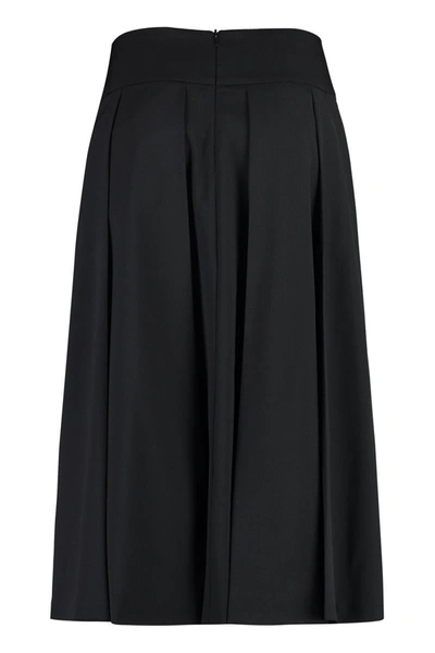 Shop Patou Pleated Skirt In Black