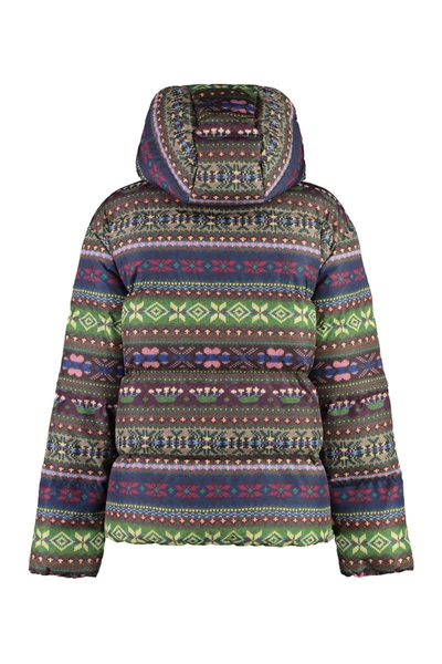 Shop Polo Ralph Lauren Hooded Down Jacket In Multicolor