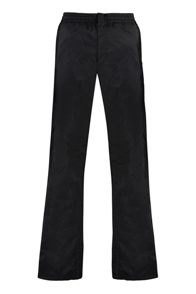 Shop Prada Re-nylon Pants In Black