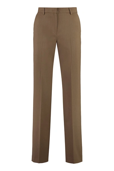 Shop Pt01 Ambra Wool Blend Trousers In Camel