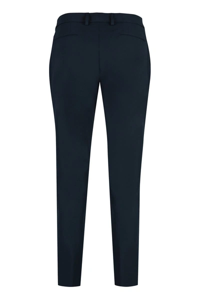 Pt01 Pt Torino New York Techno Fabric Tailored Trousers In Navy