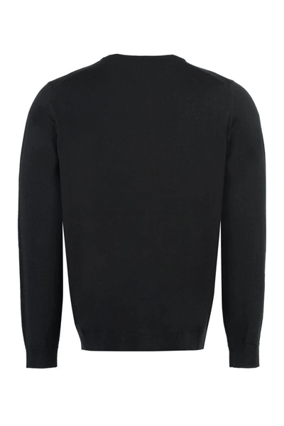 Shop Roberto Collina Merino Wool Crew-neck Sweater In Black