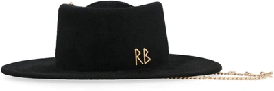 Shop Ruslan Baginskiy Gambler Felt Hat In Black