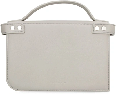 Shop Zanellato Ella Leather Handbag In Grey