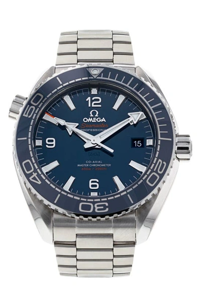 Shop Watchfinder & Co. Omega  2021 Planet Ocean Bracelet Watch, 44mm In Blue