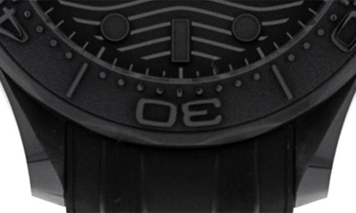 Shop Watchfinder & Co. Omega  2022 Seamaster Diver 300m Automatic Rubber Strap Watch, 42mm In Black