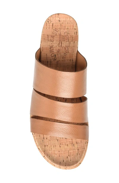 Shop Kork-ease Menzie Wedge Slide Sandal In Brown Leather