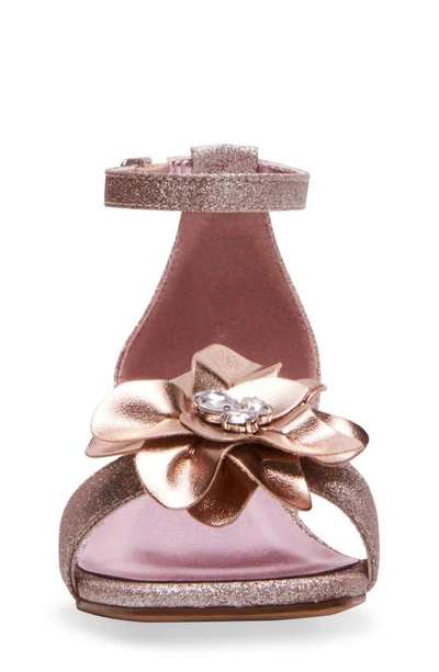 Steve Madden Kids' Jlessa Ankle Strap Sandal In Rose Gold