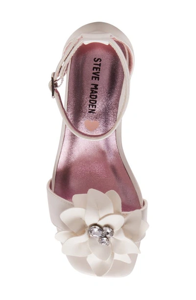 Steve Madden Kids' Jlessa Ankle Strap Sandal In White