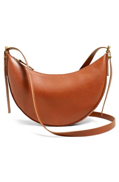 Madewell Mini The Essential Convertible Top Handle Crossbody Bag In Warm Cinnamon