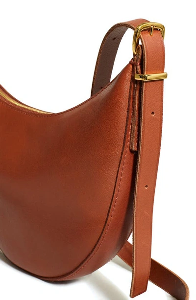 Madewell Mini The Essential Convertible Top Handle Crossbody Bag In Warm Cinnamon