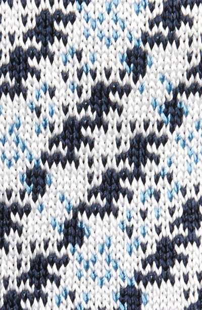 Shop Thom Browne Check Jacquard Knit Silk Tie In Light Blue