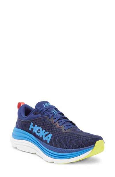 Shop Hoka Gaviota 5 Running Shoe In Bellwether Blue / Evening Sky