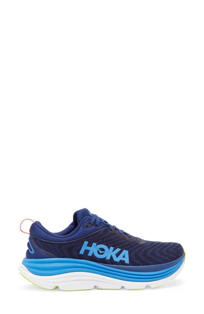 Shop Hoka Gaviota 5 Running Shoe In Bellwether Blue / Evening Sky