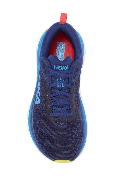 Shop Hoka Gaviota 5 Running Shoe In Bellwether Blue / Evening Sky