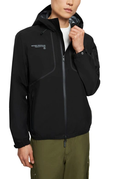 Shop Moose Knuckles Monnoir Recycled Polyester Shell Jacket In Black