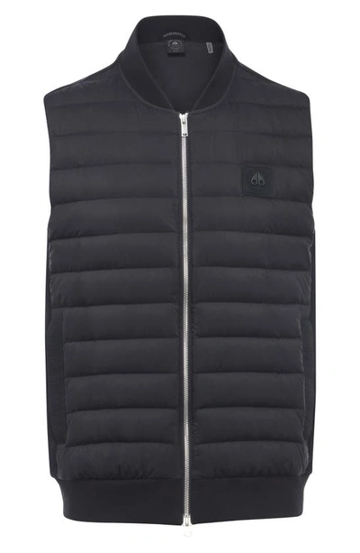 Shop Moose Knuckles Air Down Explorer Puffer Vest In Black Black