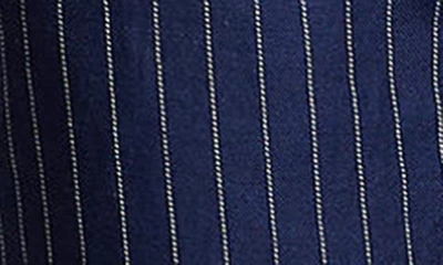Shop Polo Ralph Lauren Stripe Linen Blend Pants In Navy Pinstripe