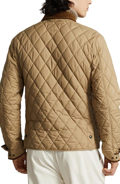 Shop Polo Ralph Lauren Beaton Quilted Jacket In Desert Khaki