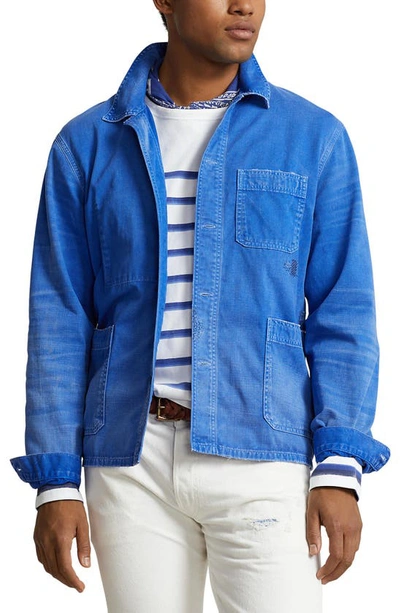 Shop Polo Ralph Lauren Rustic Cotton Denim Jacket In Kresage