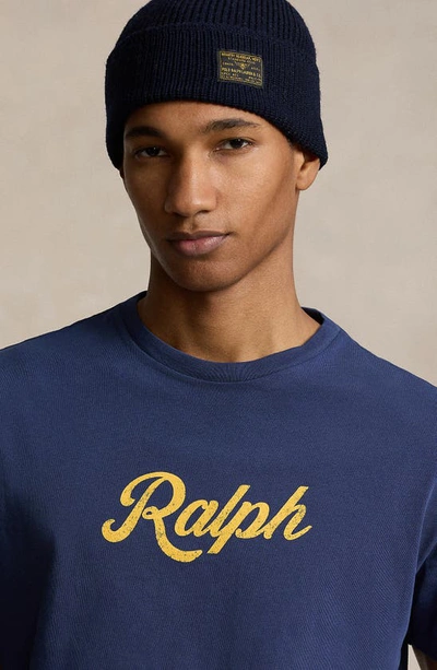 Shop Polo Ralph Lauren Ralph Cotton Graphic T-shirt In Dark Cobalt