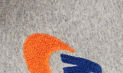 Shop Nike Cotton Blend Fleece Joggers In Dk Grey Heather/ Safety Orange