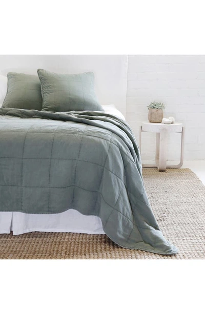 Shop Pom Pom At Home Antwerp Large Euro Sham In Moss