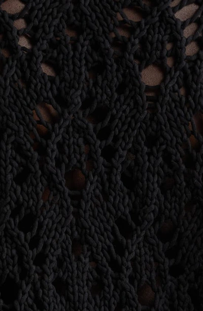 Brunello Cucinelli Open-knit Cotton Jumper In Black
