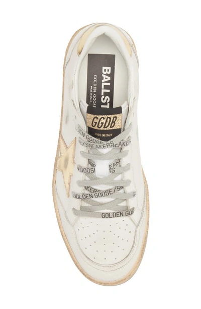 Shop Golden Goose Ball Star Low Top Sneaker In Milk/ Gold