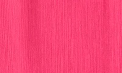Shop City Chic Nikita Rosette Tie Waist Cold Shoulder Long Sleeve Chiffon Midi Dress In Vibrant Pink