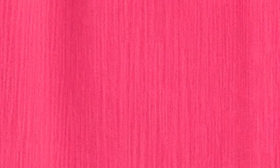 City Chic Nikita Rosette Tie Waist Cold Shoulder Long Sleeve Chiffon Midi Dress In Vibrant Pink