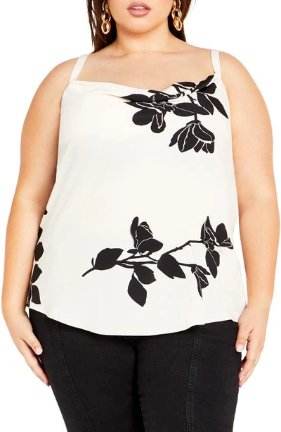 Shop City Chic Katalina Floral Camisole In Ivory Katalina