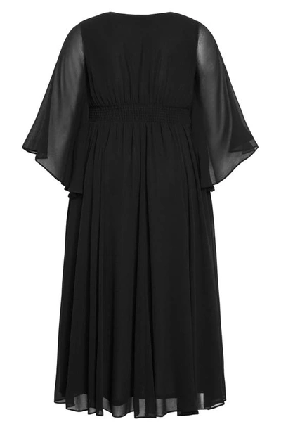 Shop City Chic Katalina Long Sleeve Maxi Dress In Black