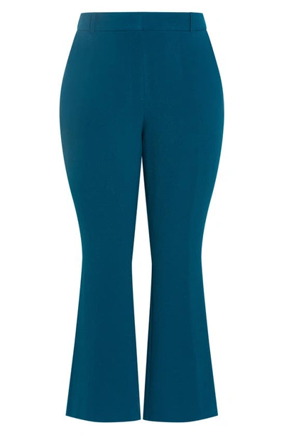 Shop City Chic Abby Flare Pants In Jade