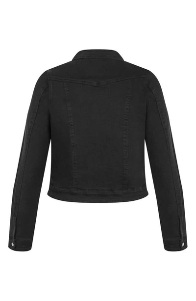 Shop City Chic Denim Jacket In Black
