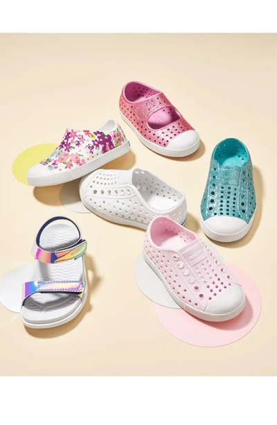Shop Native Shoes Jefferson Bling Glitter Slip-on Sneaker In Star Bling/ Shell White