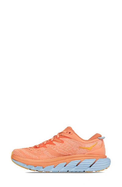 Shop Hoka Gaviota 4 Running Shoe In Shell Coral / Peach Parfait