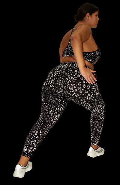 Shop Sweaty Betty Power Pocket 7/8 Workout Leggings In Black Reflective Leopard Print