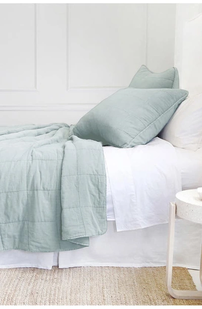 Pom Pom At Home Antwerp Cotton Coverlet In Moss