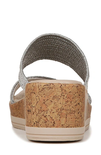 Bzees Resort Platform Slide Sandal In Silver